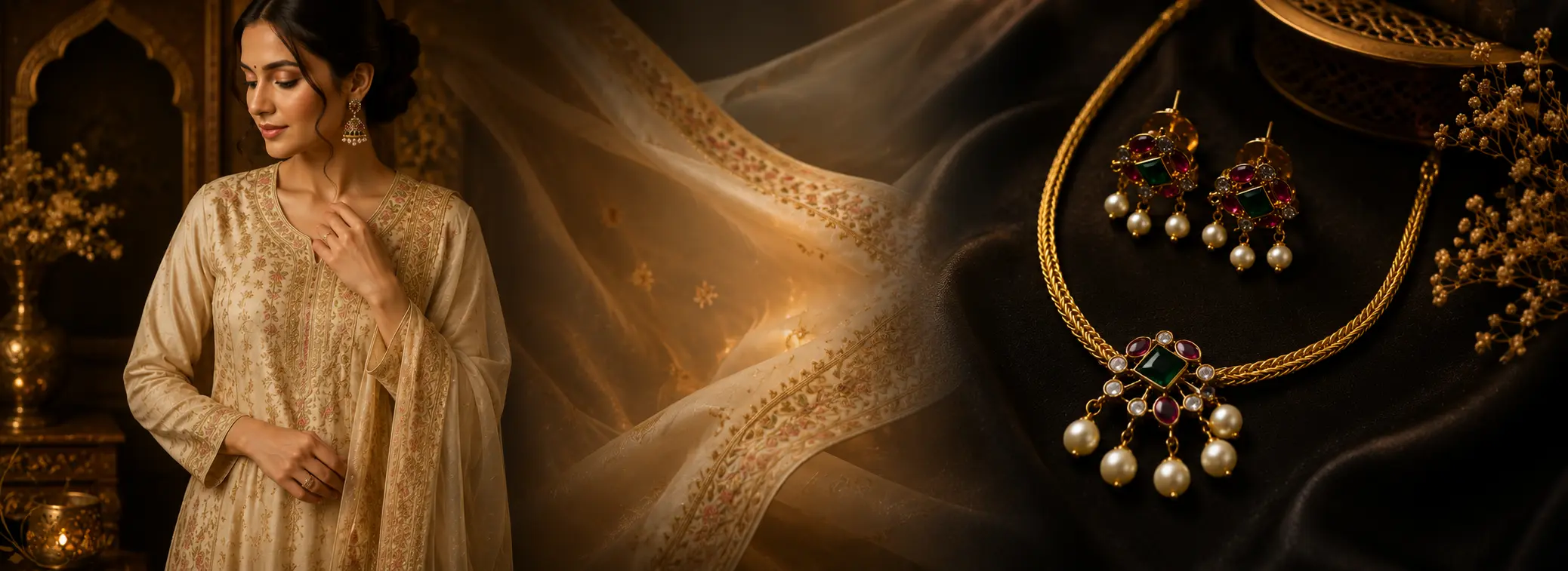 Premium kurta sets and jewelry collection at CHETNOVA