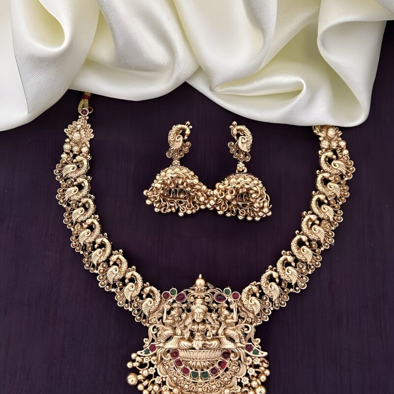 Traditional Temple Jewellery Necklace Set for Women