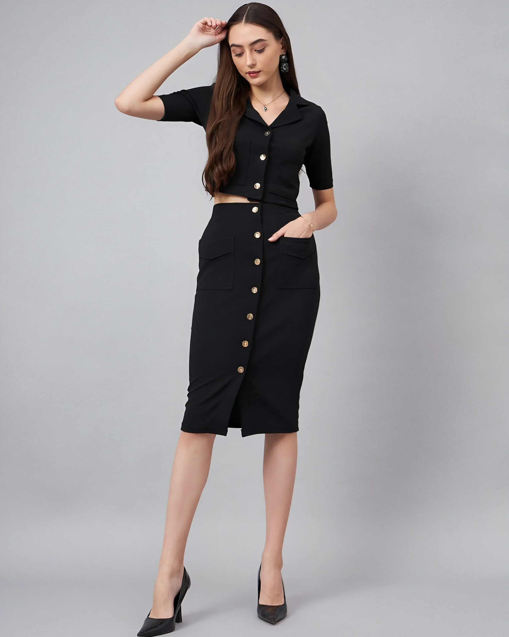Chetnova Black Women's Co-ord Set