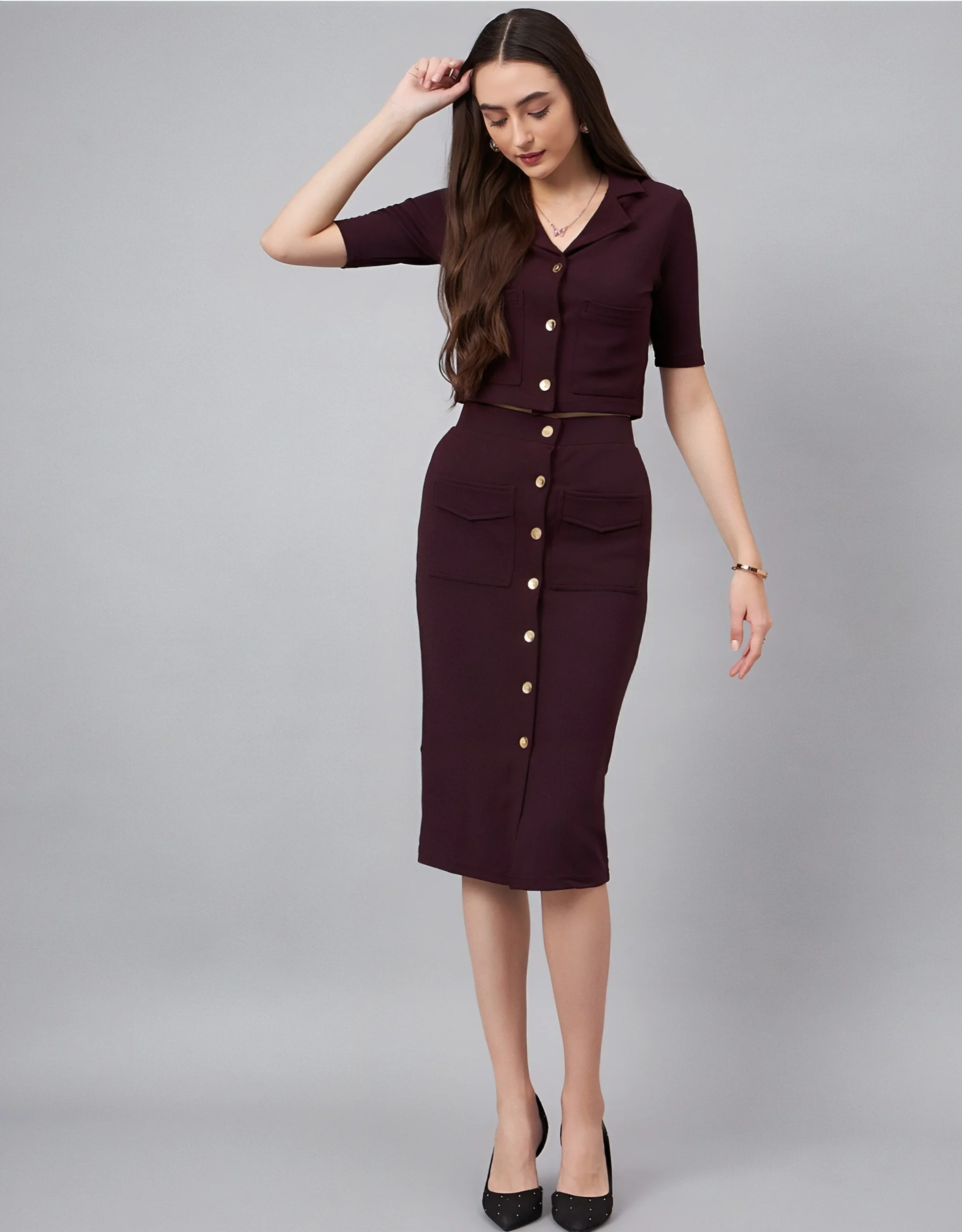 Chetnova Purple Women's Co-ord Set