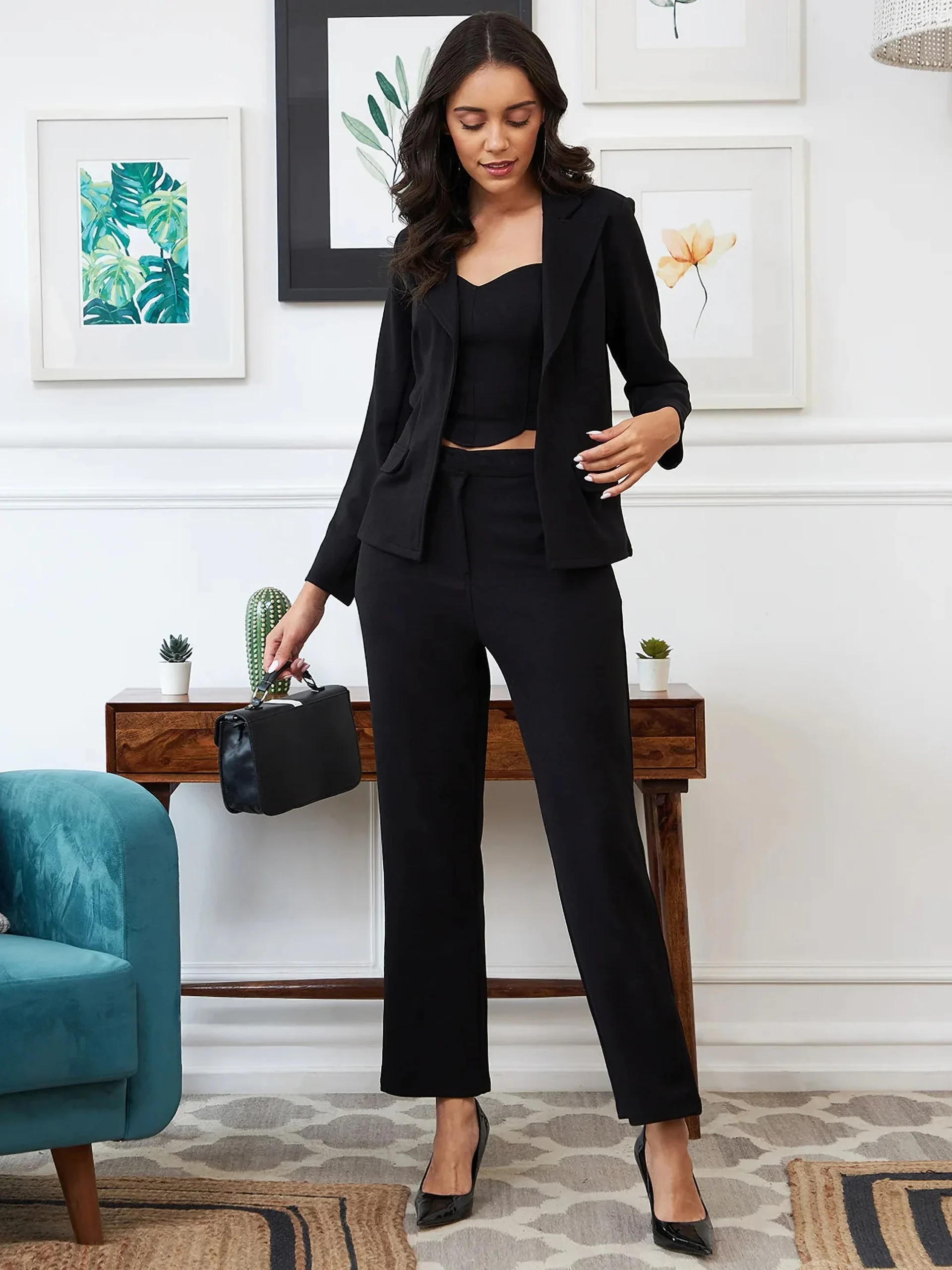Chetnova Black Women's Co-ord Set