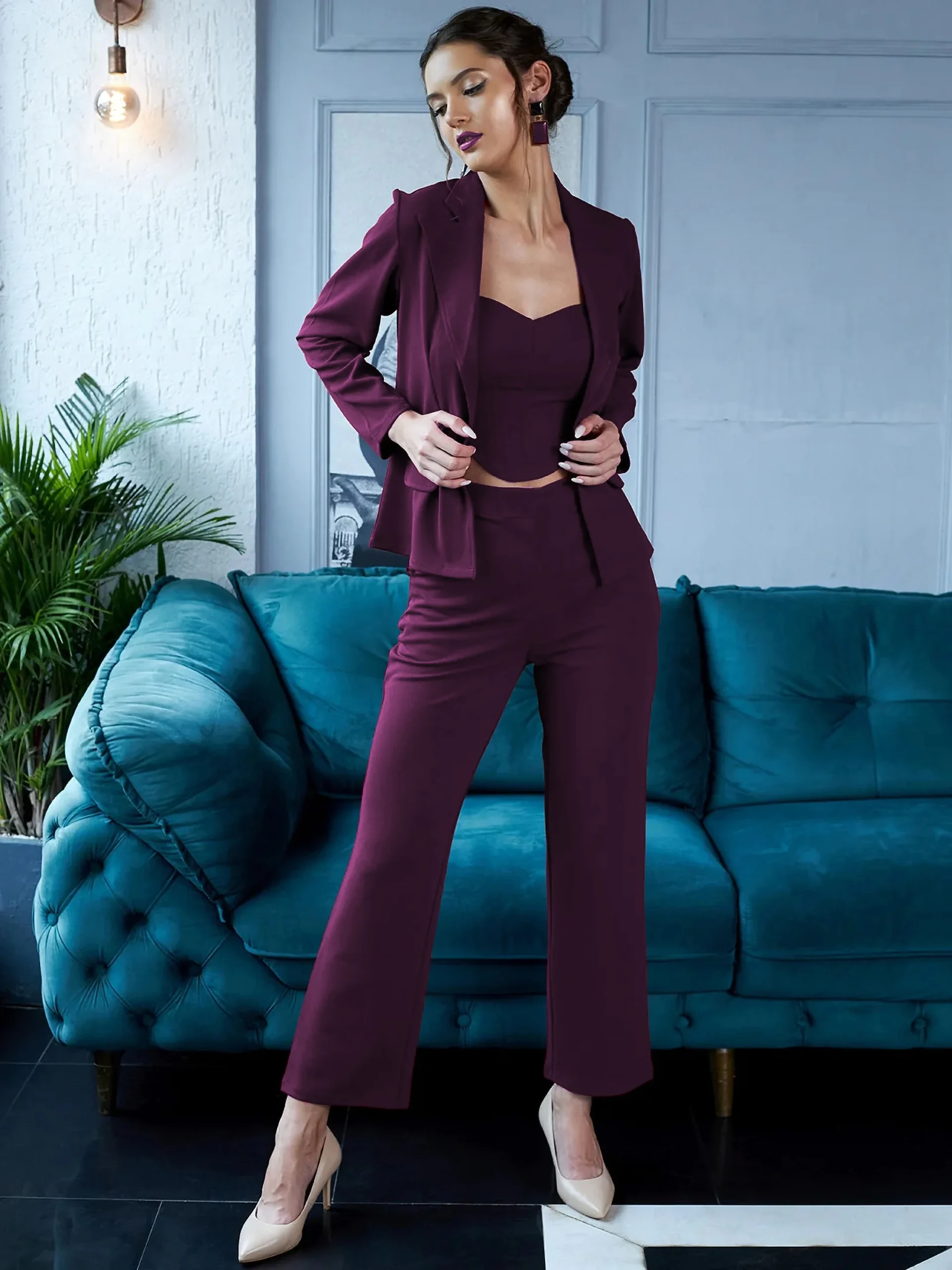 Chetnova Purple Women's Co-ord Set