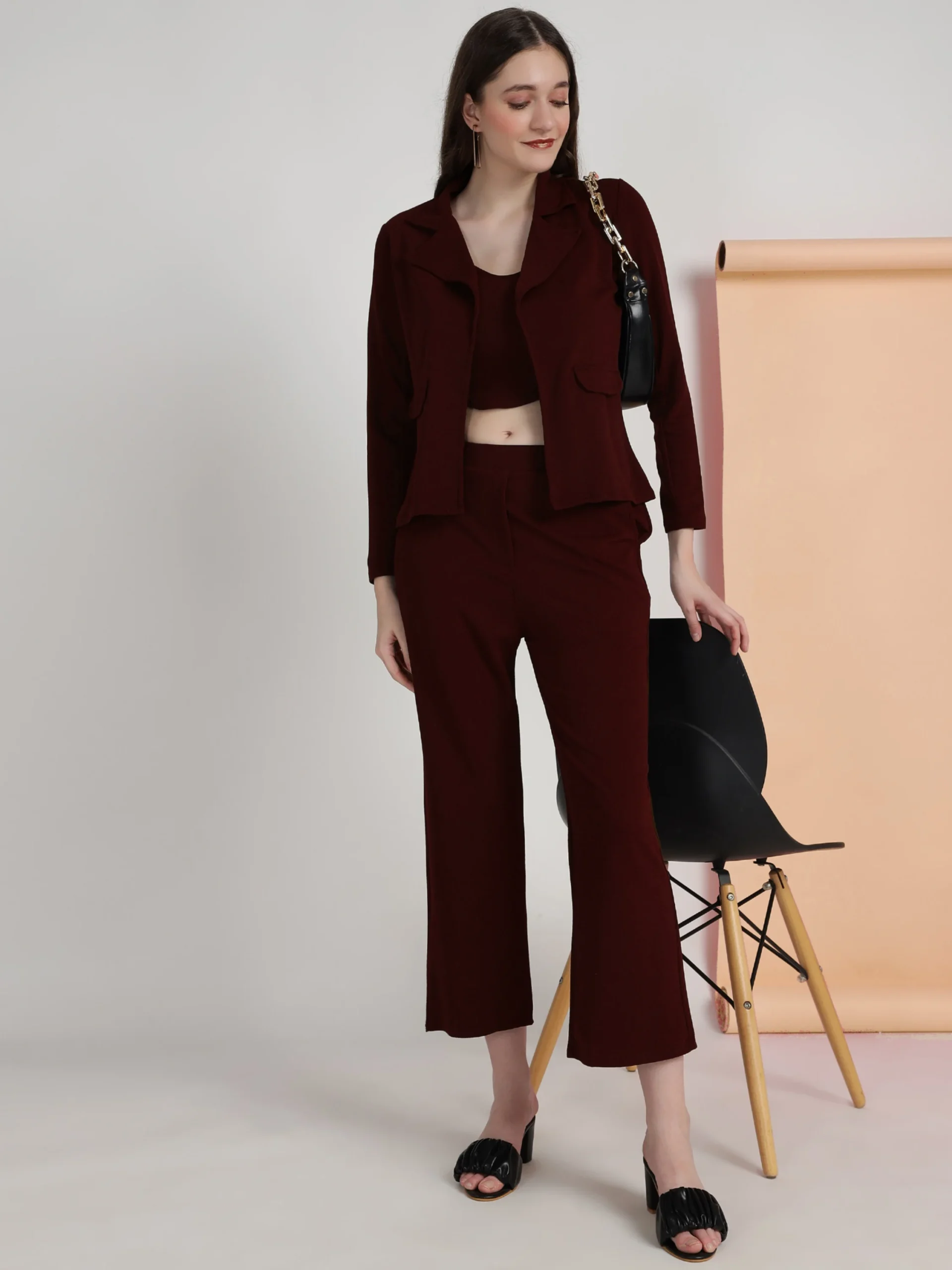 Chetnova Maroon Women's Co-ord Set